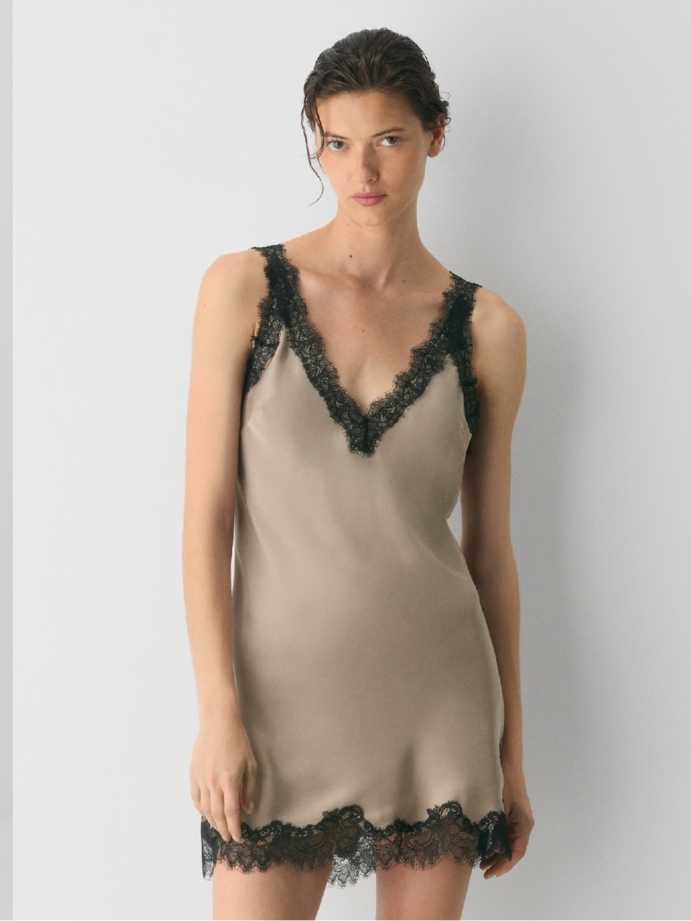 NEW Ten Suite Satin Dress Size S in Nomade Black